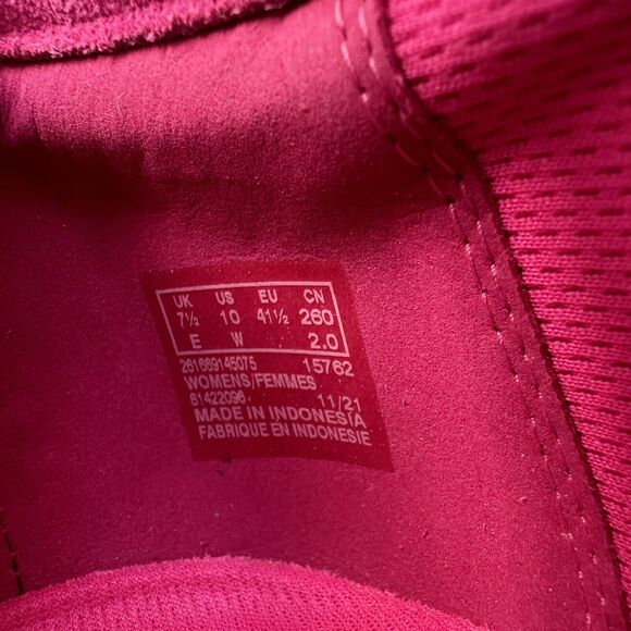 Clarks Collection 10 W Layton Petal Fuchsia Stripe Slip On Sneaker Comfort Shoe - Picture 9 of 9